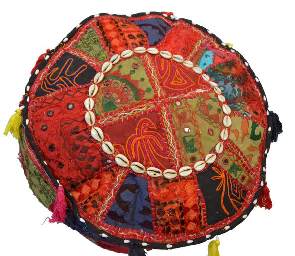 Bean Bag Cover FootStall Pouffe Recycled Fabric Large Handmade - DesignsEmporium