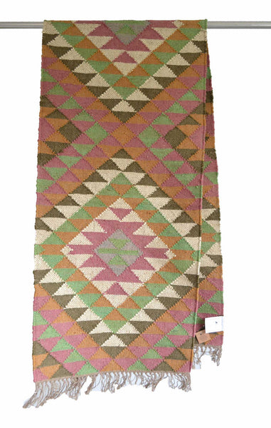 Afghan Kilim Rug Runner Jute Wool Cotton Style 2x3' 2x6' 2x9' - DesignsEmporium