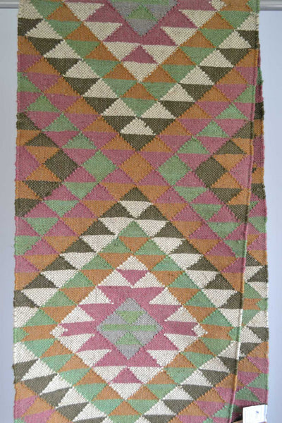 Afghan Kilim Rug Runner Jute Wool Cotton Style 2x3' 2x6' 2x9' - DesignsEmporium