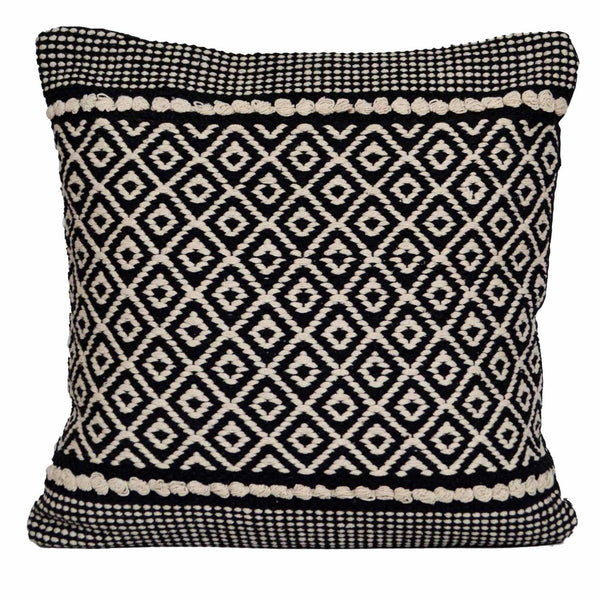 Black Diamond Bohemian Cushion Covers Cotton 45x45cm - DesignsEmporium