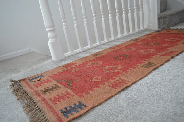 Kilim Rug Turkey Style Jute Wool Cotton 2x3' 2x6' 2x9' - DesignsEmporium