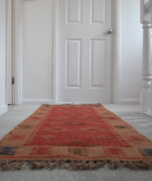 Kilim Rug Turkey Style Jute Wool Cotton 2x3' 2x6' 2x9' - DesignsEmporium