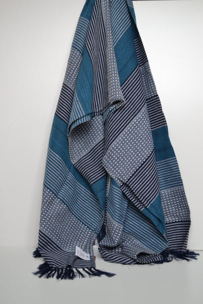 Sofa Cotton Throw Ribbed Stripe Bed Sheet Cover - DesignsEmporium