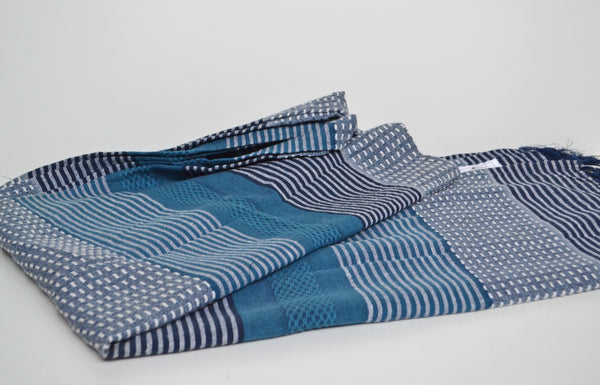 Sofa Cotton Throw Ribbed Stripe Bed Sheet Cover - DesignsEmporium