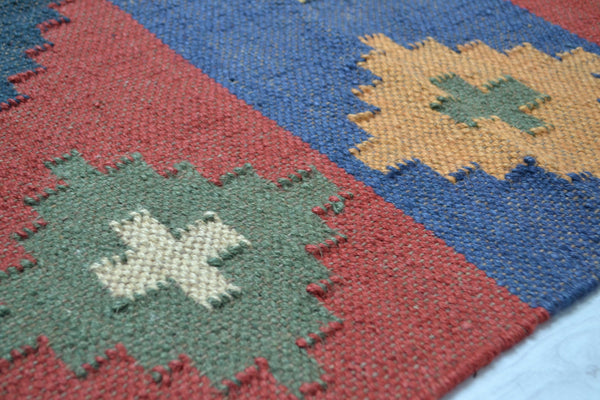 Kilim Handmade Rugs Runners Jute Wool Cotton Style SPAIN 2x3' 3x5' 2x6' 2x9' - DesignsEmporium