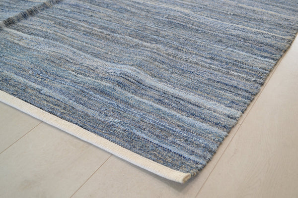 Denim Rug Chindi 160x240cm Blue Navy Cotton Recycled - DesignsEmporium