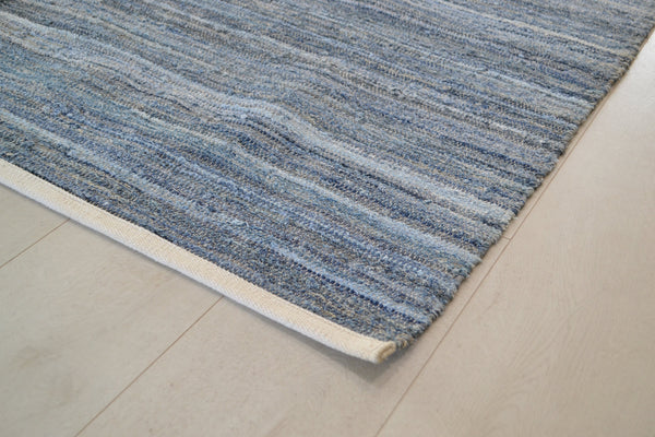 Denim Rug Chindi 160x240cm Blue Navy Cotton Recycled - DesignsEmporium