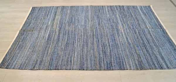 Denim Rug Chindi 160x240cm Blue Navy Cotton Recycled - DesignsEmporium