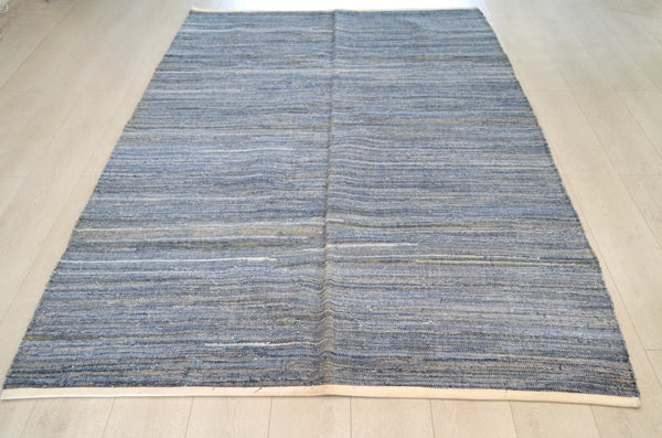 Denim Rug Chindi 160x240cm Blue Navy Cotton Recycled - DesignsEmporium