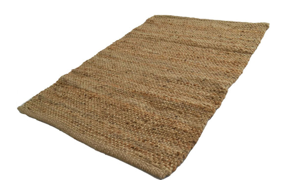 Natural Jute Rug Runner Handmade Knotted Dhurrie - DesignsEmporium