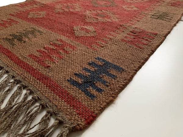 Kilim Rug Turkey Style Jute Wool Cotton 2x3' 2x6' 2x9' - DesignsEmporium