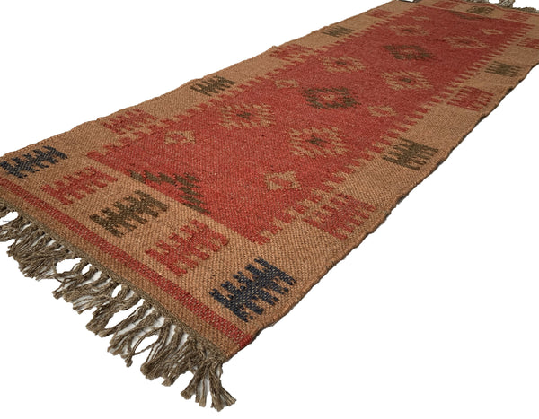 Kilim Rug Turkey Style Jute Wool Cotton 2x3' 2x6' 2x9' - DesignsEmporium
