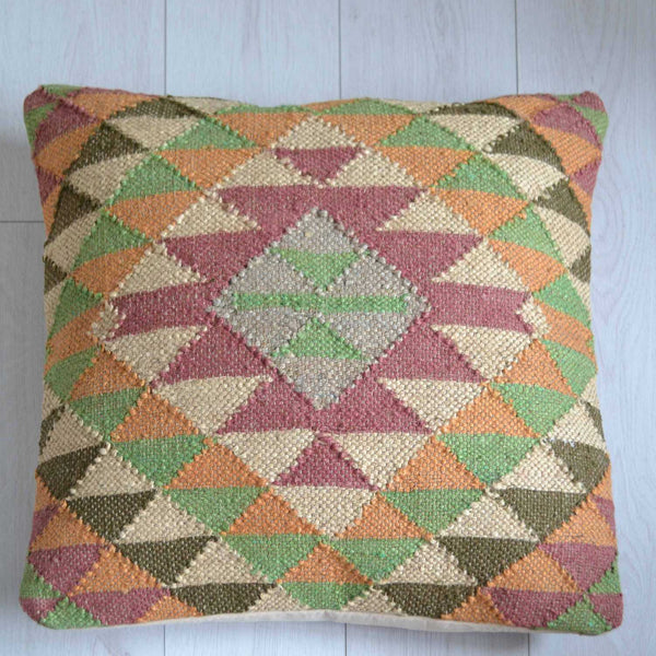 Handmade Kilim Cushion Cover Afghan Ethnic 60x60cm - DesignsEmporium