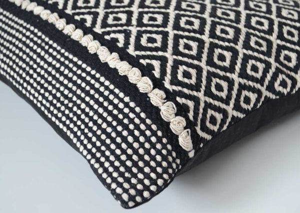 Black Diamond Bohemian Cushion Covers Cotton 45x45cm - DesignsEmporium