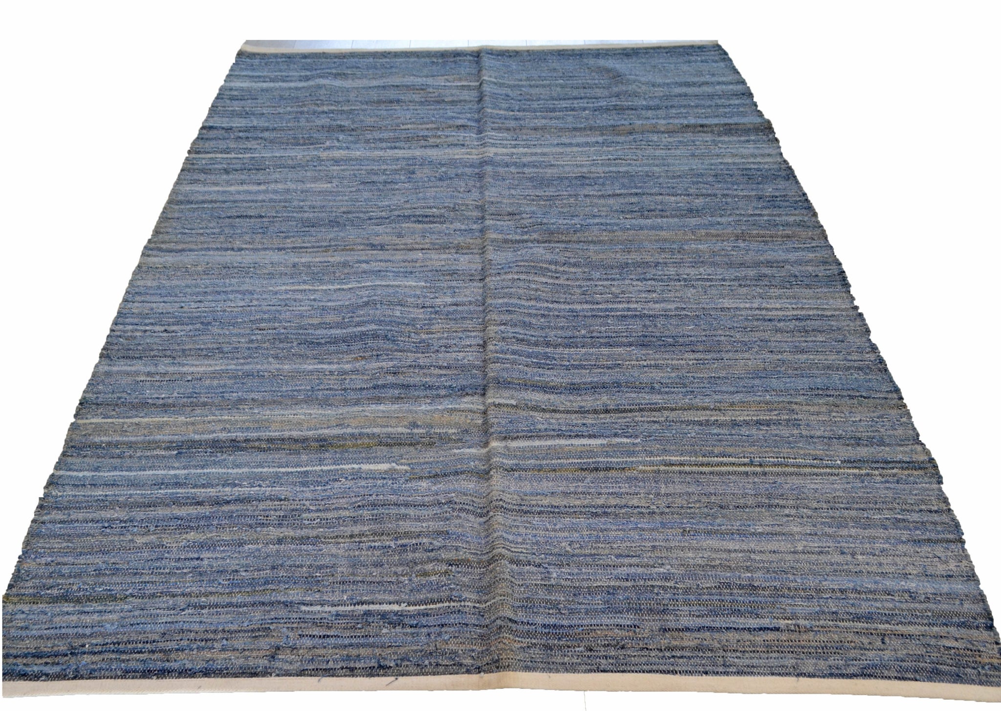 Denim Rug Chindi 160x240cm Blue Navy Cotton Recycled - DesignsEmporium